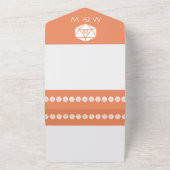 Invitation Tout En Un Tabletop Chic en Corail (Dehors)