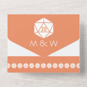 Invitation Tout En Un Tabletop Chic en Corail (Verso)