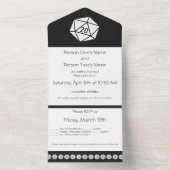 Invitation Tout En Un Tabletop Chic en noir (À l'intérieur)