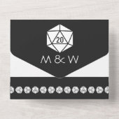 Invitation Tout En Un Tabletop Chic en noir (Verso)