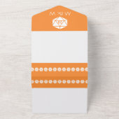 Invitation Tout En Un Tabletop Chic en orange (Dehors)