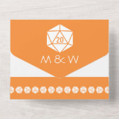 Invitation Tout En Un Tabletop Chic en orange (Verso)
