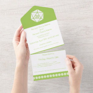 Invitation Tout En Un Tabletop Chic en Péridot