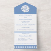 Invitation Tout En Un Tabletop Chic en Pervenche (À l'intérieur)