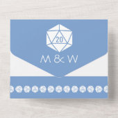 Invitation Tout En Un Tabletop Chic en Pervenche (Verso)