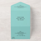 Invitation Tout En Un Teal Ampersand QR Code   (Dehors)