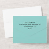 Invitation Tout En Un Teal Ampersand QR Code   (Verso)