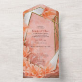 Invitation Tout En Un Teinte molle, rose orangé Peach Fuzz (À l'intérieur)