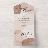 Invitation Tout En Un Terracotta Boho Beach Wedding All In One (À l'intérieur)