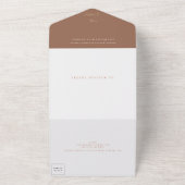Invitation Tout En Un Terracotta Dusty Orange Elegant Boho Mariage Or (Dehors)