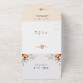 Invitation Tout En Un Terracotta Floral Bural Orange Boho Mariage de aut (Dehors)