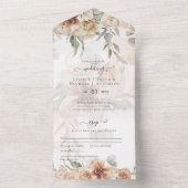 Invitation Tout En Un Terracotta Pampas Grass BOHO Mariage (À l'intérieur)