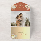 Invitation Tout En Un Terracotta Pampas Grass Mariage (Dehors)