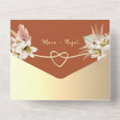 Invitation Tout En Un Terracotta Pampas Grass Mariage (Verso)