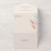 Invitation Tout En Un Terracotta Pampas Grass Mariage (Dehors)