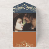 Invitation Tout En Un Terracotta Photos QR Code Mariage (Dehors)