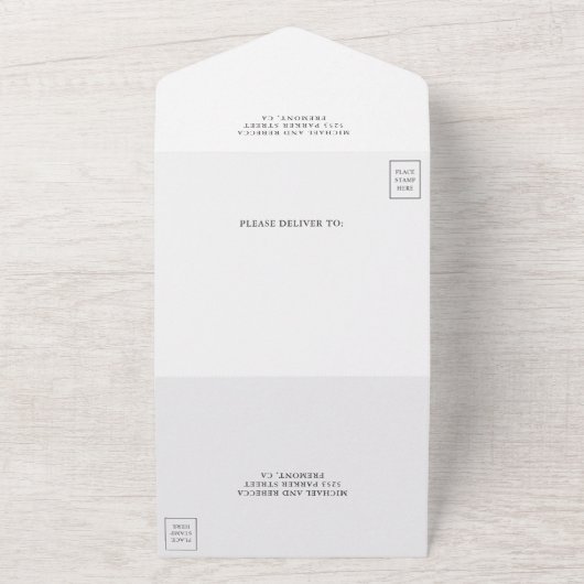 Invitation Tout En Un Terrazzo Mariage terrazzo minimal Terre neutre (Dehors)