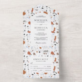 Invitation Tout En Un Terrazzo Mariage terrazzo minimal Terre neutre (À l'intérieur)