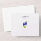 Invitation Tout En Un Texas Bluebonnet Flowers, Mariage moderne (Verso)