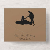 Invitation Tout En Un Texture de l'arbre rustique avec RSVP (Verso)