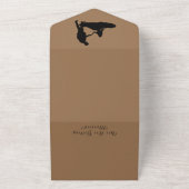 Invitation Tout En Un Texture de l'arbre rustique avec RSVP (Dehors)