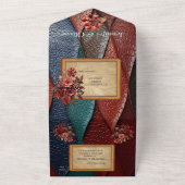 Invitation Tout En Un Texture en cuir artistique (Dehors)