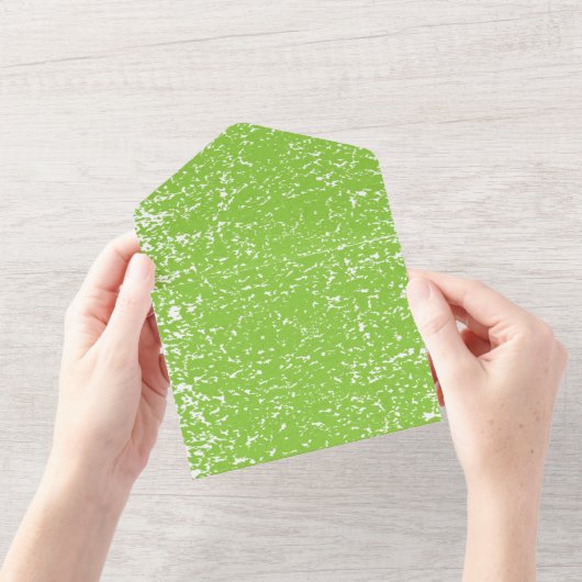 Invitation Tout En Un Texture Vert Citron Grunge (Ouverture)
