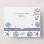 Invitation Tout En Un Thème de plage Reunion Family (Verso)