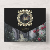 Invitation Tout En Un Till Death Gothic Ruins QR Code Wedding (Verso)