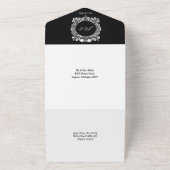 Invitation Tout En Un Till Death Gothic Skuls Monogramme Mariage (Dehors)