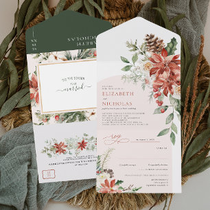 Invitation Tout En Un 'Tis The Season Décoration Florale de Mariage de
