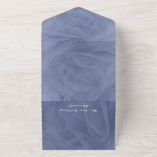 Invitation Tout En Un Tissu bleu texturé imprimer n'importe quelle coule (Dehors)