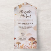 Invitation Tout En Un Toadstool champignon Mariage forestier enchanté (À l'intérieur)