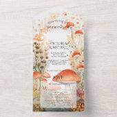 Invitation Tout En Un Toadstool champignon Mariage forestier enchanté (À l'intérieur)