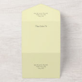Invitation Tout En Un Tons de fleurs vertes sur le code QR jaune (Dehors)