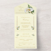 Invitation Tout En Un Tons romantiques Cala Lily Mariage mexicain (À l'intérieur)