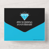 Invitation Tout En Un Topaze bleue pierre précieuse pour la fête des 4 a (Verso)