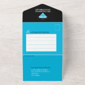 Invitation Tout En Un Topaze bleue pierre précieuse pour le 4ème anniver (Dehors)