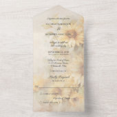 Invitation Tout En Un Tournesols Rustiques (À l'intérieur)