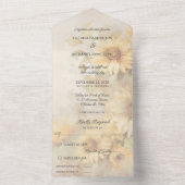 Invitation Tout En Un Tournesols Rustiques (À l'intérieur)