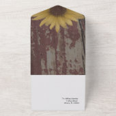 Invitation Tout En Un Tournesols Rustiques Bois Mariage (Dehors)