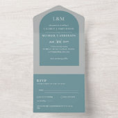Invitation Tout En Un Tout Inclus Moderne Simple Mariage élégant RSVP (À l'intérieur)