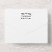 Invitation Tout En Un Tout inclus PHOT thème mariage RSVP (Verso)