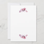 Invitation Tout en un transparent Floral Dusty Mariage Rose (Dos)