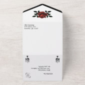Invitation Tout En Un Trimestre gothique RSVP Tri Mariage (Dehors)