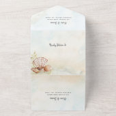 Invitation Tout En Un Tropical Beach Shells Destination Wedding (Dehors)