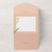 Invitation Tout En Un Tulipe rose pâle Peach Code QR moderne (Dehors)
