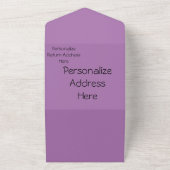 Invitation Tout En Un Tulipes violettes sur arrière - plan jaune (Dehors)