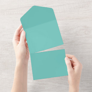 Invitation Tout En Un Turquoise léger #6BC388, demi-cuit