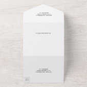 Invitation Tout En Un Turquoise Marble Faux Gold Foil Mariage (Dehors)